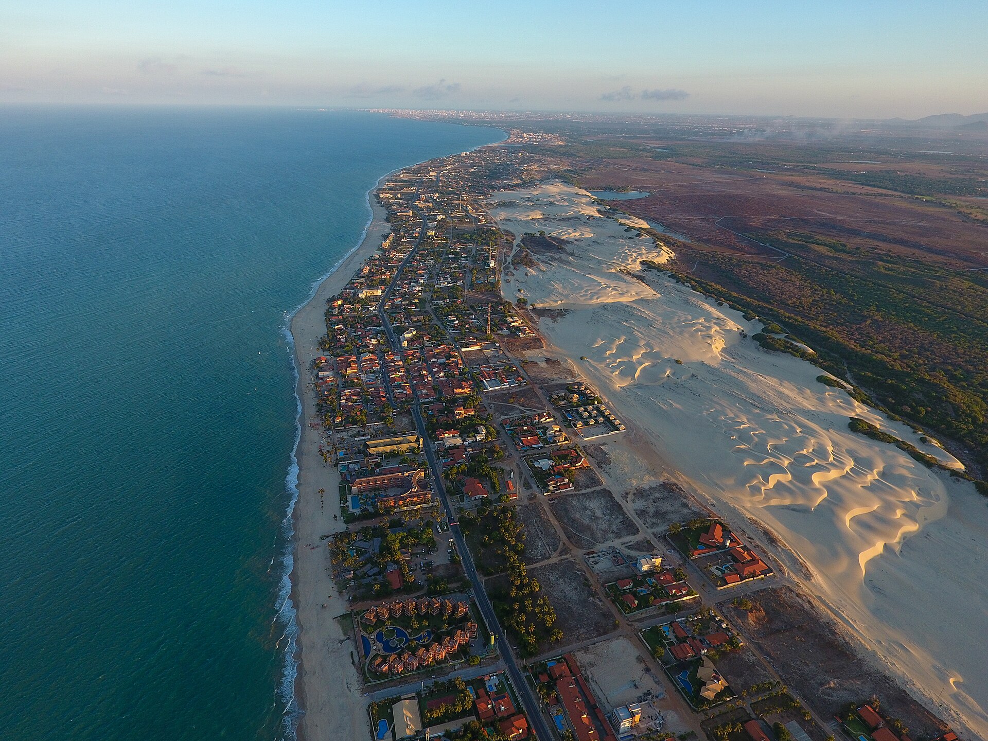 Aerial view along Diani Beach