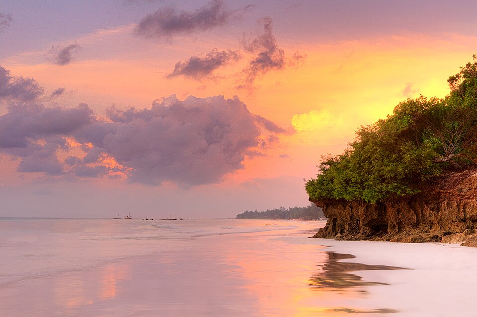 Sunrise over Diani Beach